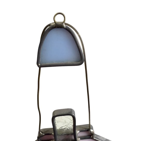 Stained Glass Lantern Cattail Suncatcher Set Camping Fishing Cabin Outdoor - Picture 5 of 8